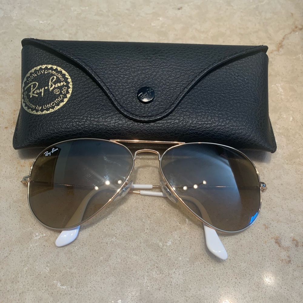 Authentic Ray Ban Gold Aviators